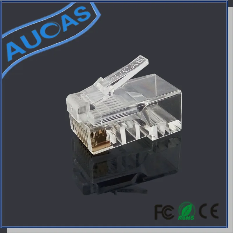 Сетевой кабель Aucas 8p8c cat5e RJ45 50 шт. разъем rj4 ca5e 2 шт./компл. неэкранированный