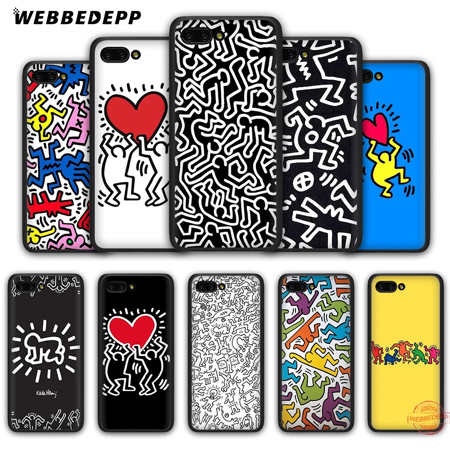 WEBBEDEPP чехол с изображением Кейта Харина для Honor 20 10 9 9X 8 Lite 8C 8X 7X 7C 7A 3 ГБ 6A Pro View |