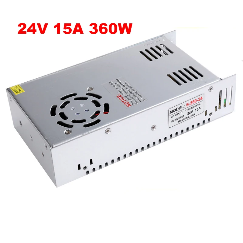 Источник питания для светодиодных лент с вентиляторами 15 А 24 В 360 Вт|led power|led power