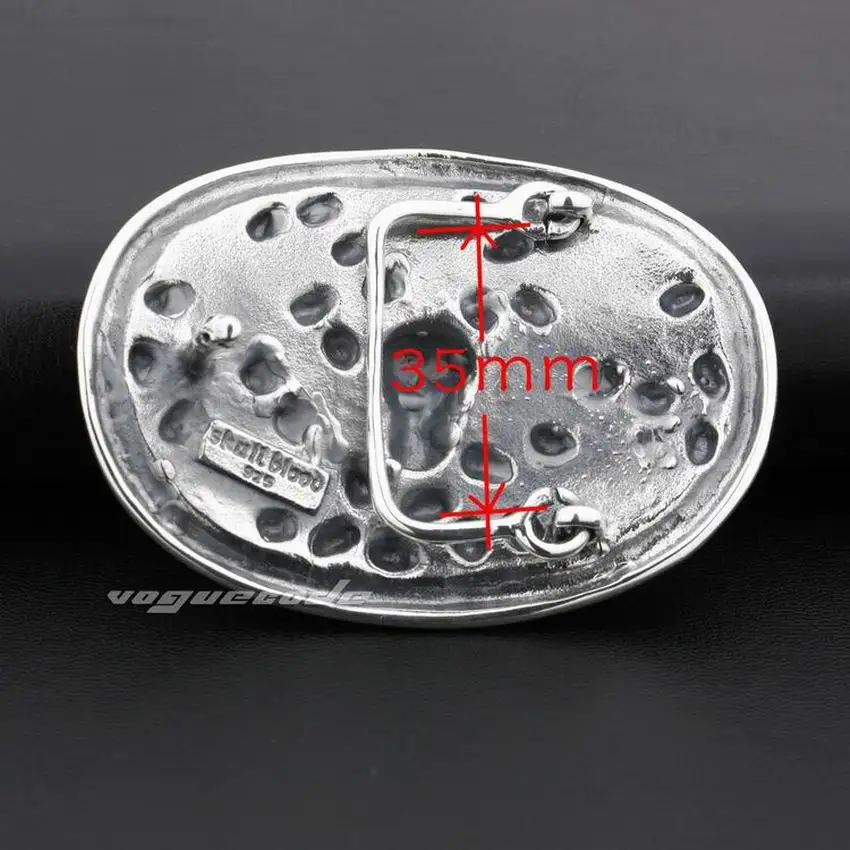 Мужская Байкерская пряжка с черепом из стерлингового серебра 925 пробы 9C005 |