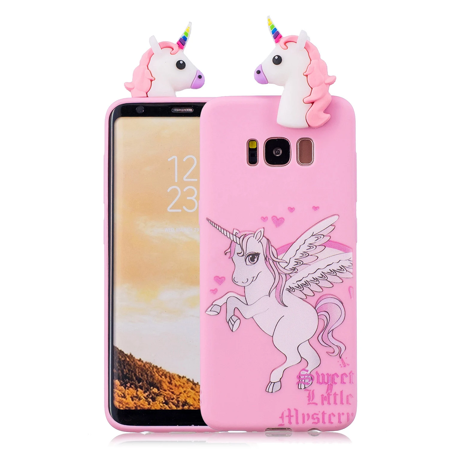 Мягкий чехол для телефона с милым рисунком из мультфильма samsung galaxy S8 улыбающимся