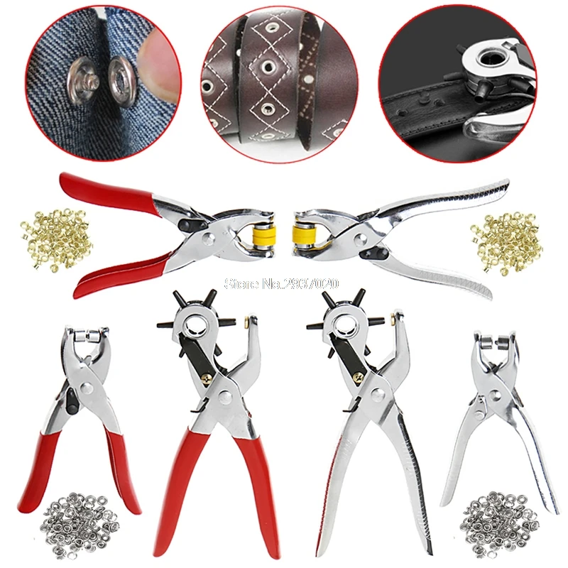 

3Pcs/Set Leather Hole Punch Repair Tool Eyelets Grommets + Pliers Kit