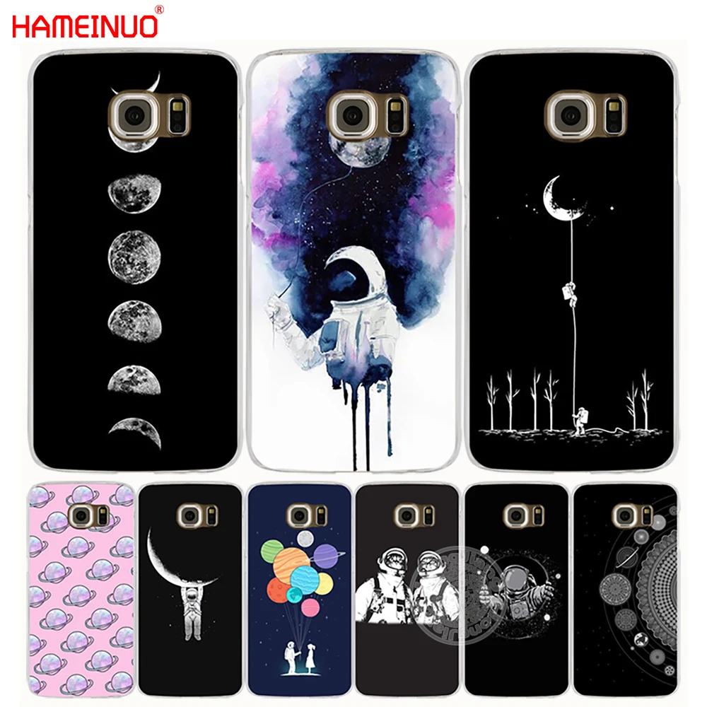 HAMEINUO Космос любовь Луна астронавт сотовый телефон чехол для Samsung Galaxy A3 A310 A5 A510 A7 A8