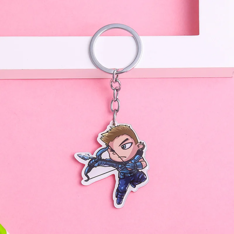 Брелок с героями Marvel Мстители Endgame ювелирные изделия Железный человек Капитан Америка Человек-паук брелки для женщин мужчин милый брелок супергерой подарки - Цвет: Hawkeye