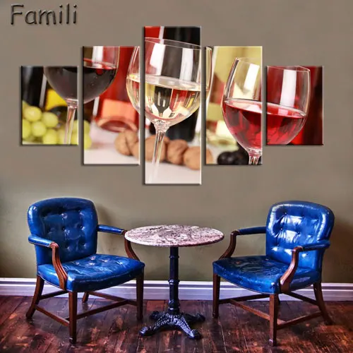 5 шт. декоративные бочки с рисунком винограда Красного вина