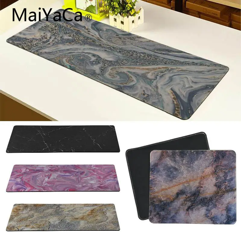 Игровой коврик для мыши MaiYaCa ноутбука с мраморной текстурой большой резиновый