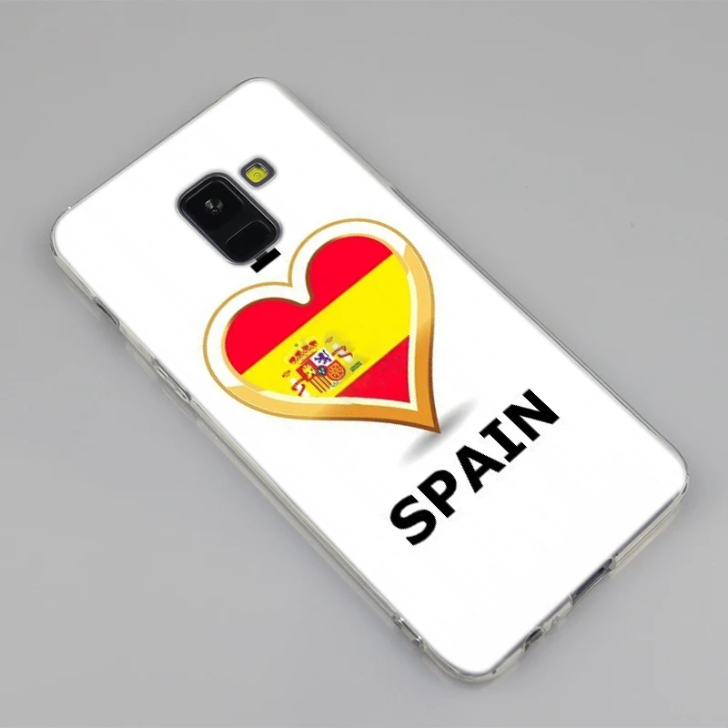 Hot Spain Spanish flag Silicone Case For Samsung Galaxy A50 A30 A10 A40 A6 A8 Plus A20 E A5 A7 2018 2017 2016 Note 9 8 Cover | Мобильные
