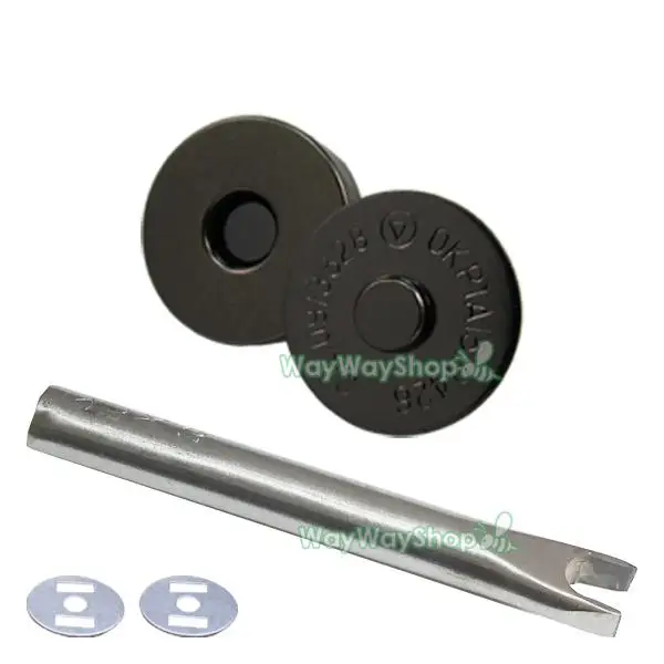 10 pcs 18mm 3/4&quot Magnetic snaps purse closures Round With one Tool Nickel Bronze Nickel-black Gold Choice | Дом и сад