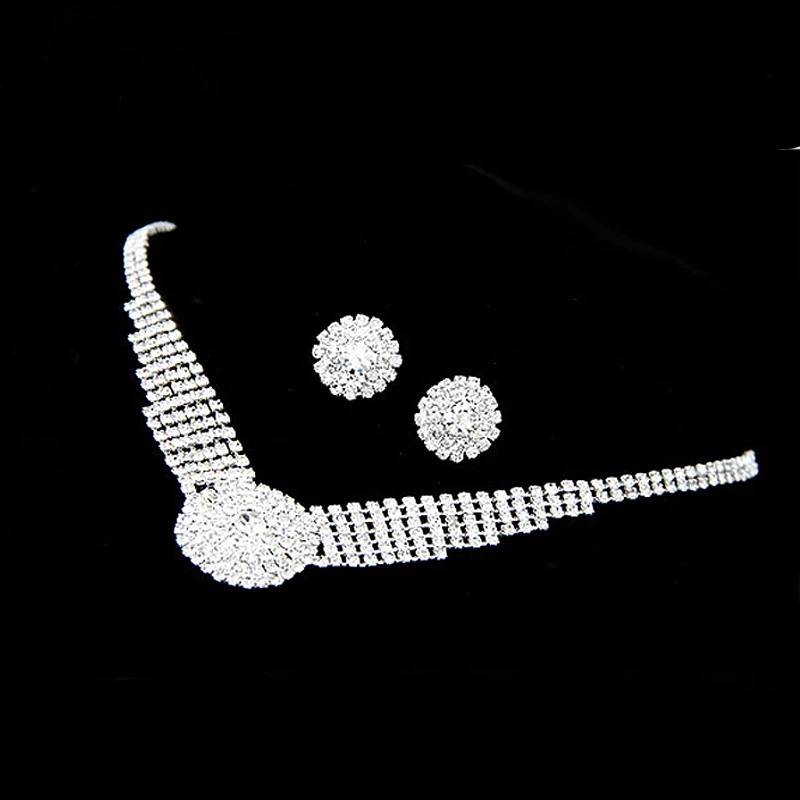 2015 Crystal Bridal statement necklace earings and necklaces sets Accessories fine jewelry set 00518 | Украшения и аксессуары