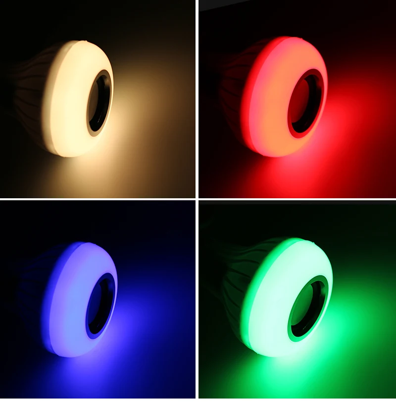 E27 светодиодный RGB Bluetooth динамик лампочка беспроводной 12 Вт Мощный музыкальный светильник