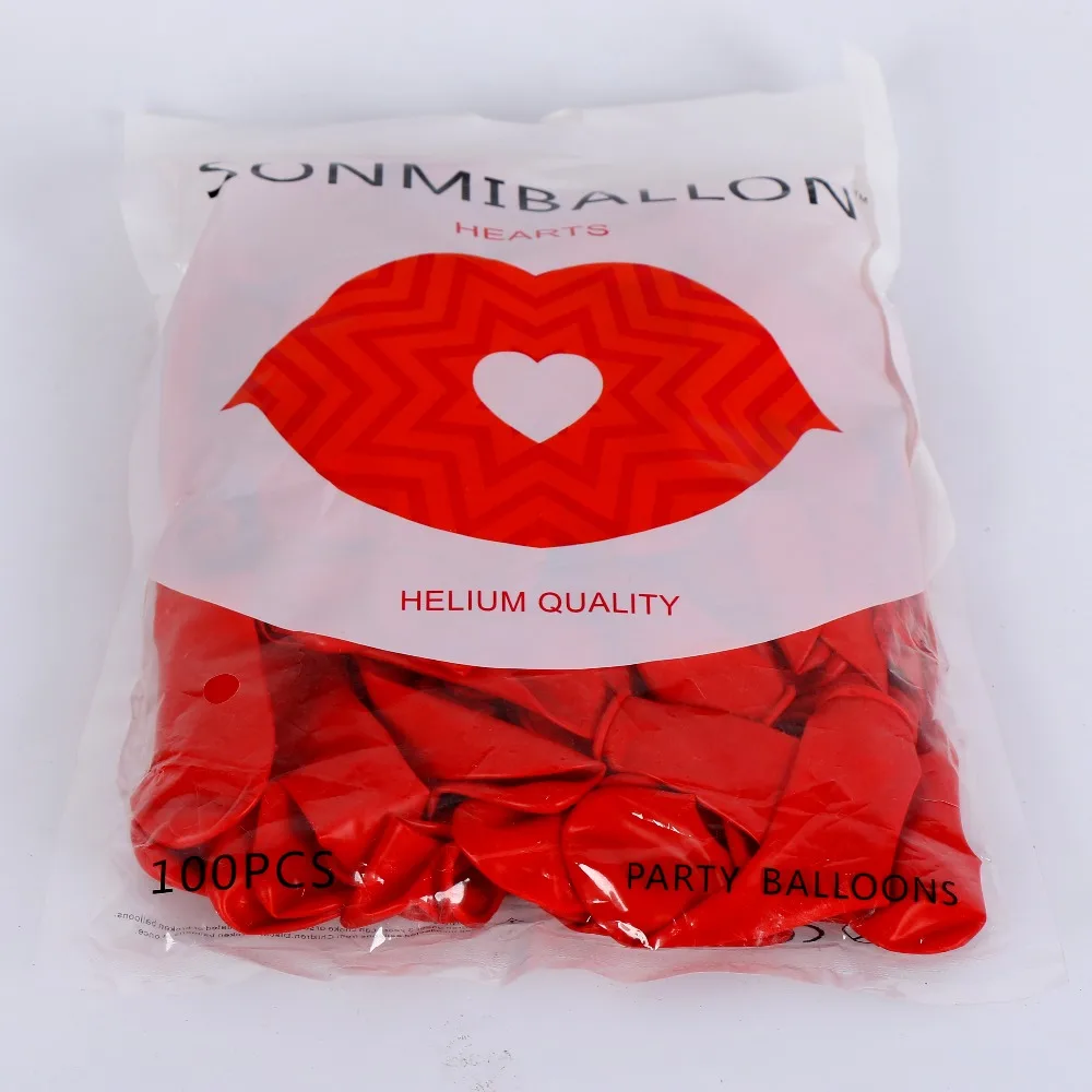 100 шт./лот 2 г латексные воздушные шары в форме сердца разноцветные горячие