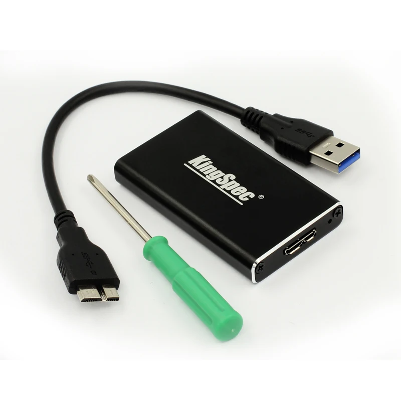 KingSpec mSATA к USB 3 0 HDD жесткий диск Внешний корпус SSD чехол P2A4 | Компьютеры и офис