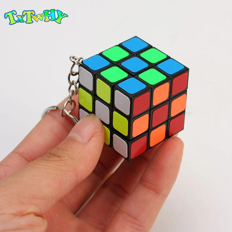 Мини Игровой брелок Кубик Рубика 3x3x3 3 см История кубики кулон развивающий ребенок gamesTwist головоломка игрушки для детей подарок игрушки