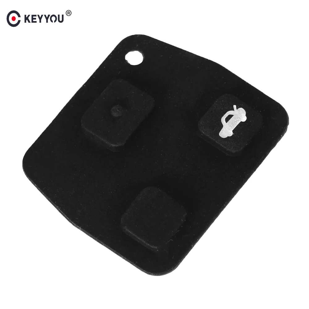 KEYYOU 2X для Toyota Avensis Corolla Camry Yaris Prado для Lexus Rav4 сменный дистанционный ключ-брелок от машины из силиконовой резины 3 кнопки