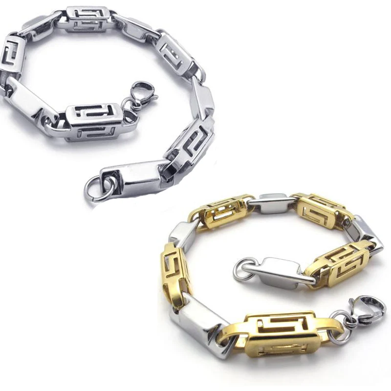 2014 Ювелирные изделия Титан литье из нержавеющей стали Classic Gold серебристый черный