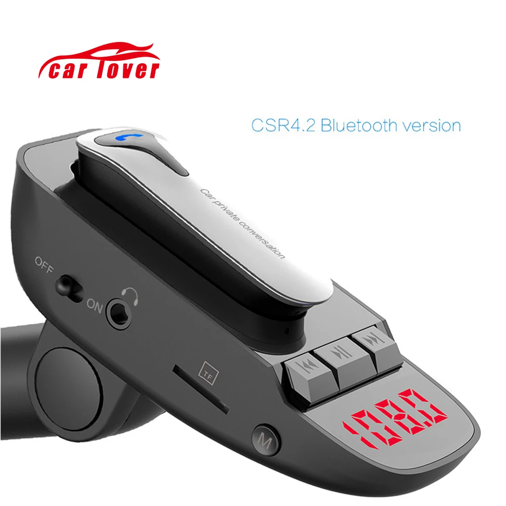 Автомобильный Радио fm передатчик наушники Bluetooth модулятор Handsfree MP3 плеер двойной
