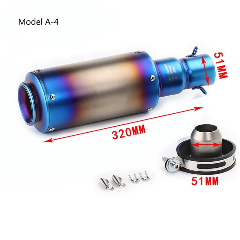Model A-4 Универсальный глушитель выхлопной трубы для мотоцикла Silenciador Escape Moto Pipe с DB Killer из нержавеющей стали SC GP Racing Project Pipe - Цвет: Model A-4