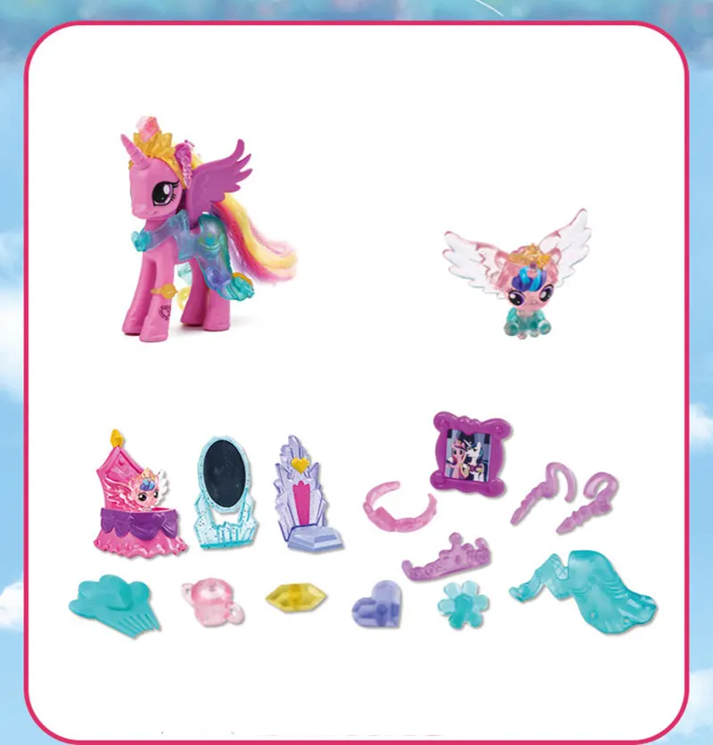 Игрушки My Little Pony Принцесса Каденс Кристалл Замок Набор ПВХ фигурки куклы принцесса девочки Рождественский подарок игрушки