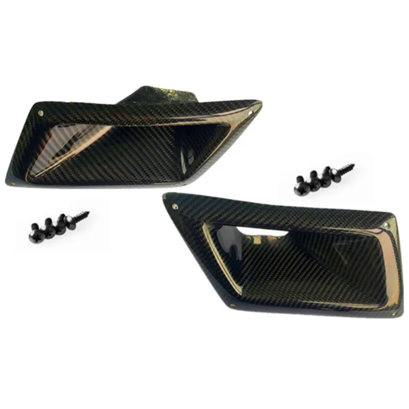 1 пара натуральный углеродное волокно автомобильный передний бампер