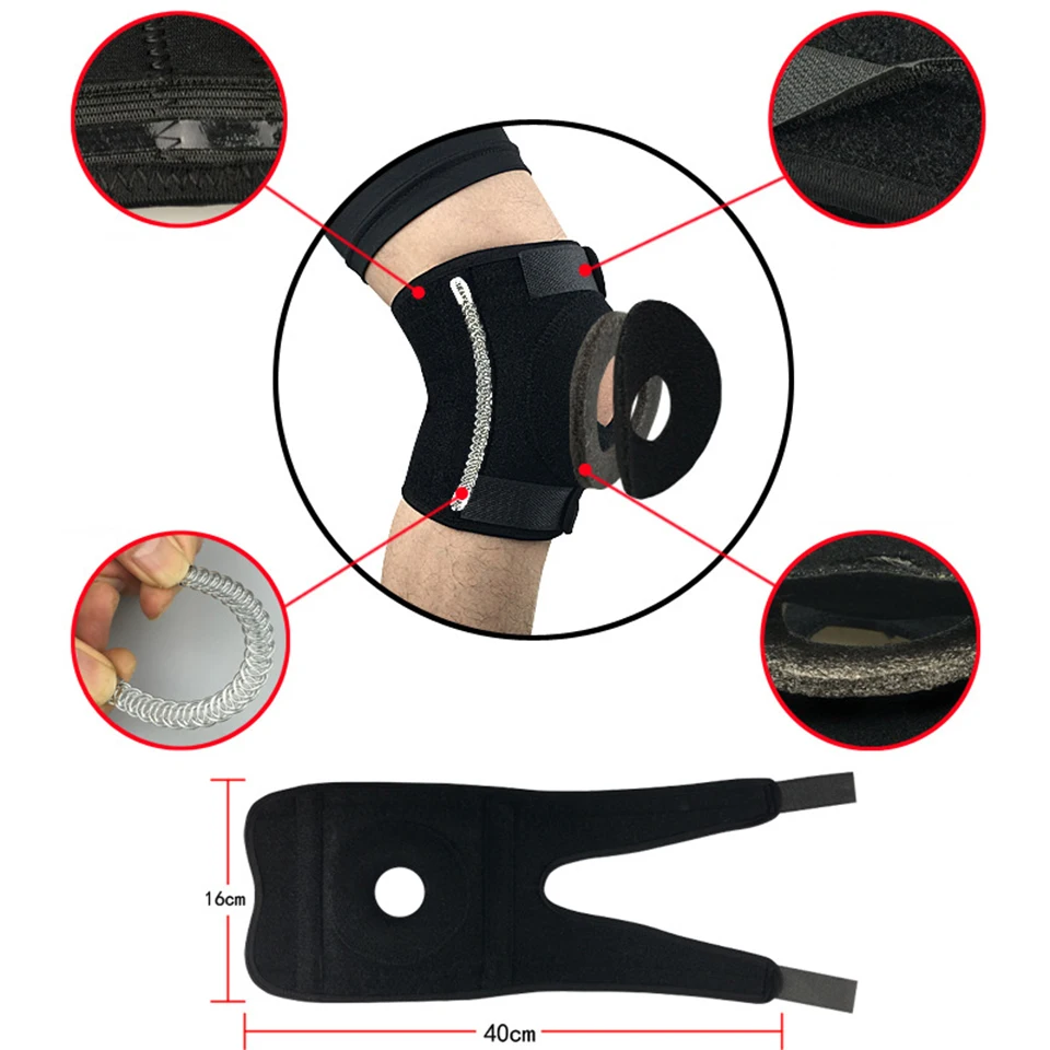 1 шт. наколенник Регулируемая Спорт ног до колен Поддержка бандаж Обёрточная