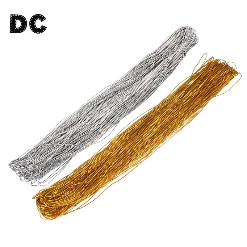 Эластичные шнуры для бисероплетения золотистые/Серебристые веревки шириной 1 5