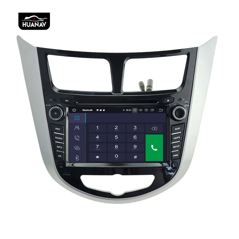 Автомобильный DVD плеер DSP Android 9 GPS навигация для Hyundai Verna/Accent/Solaris 2011 + Авторадио