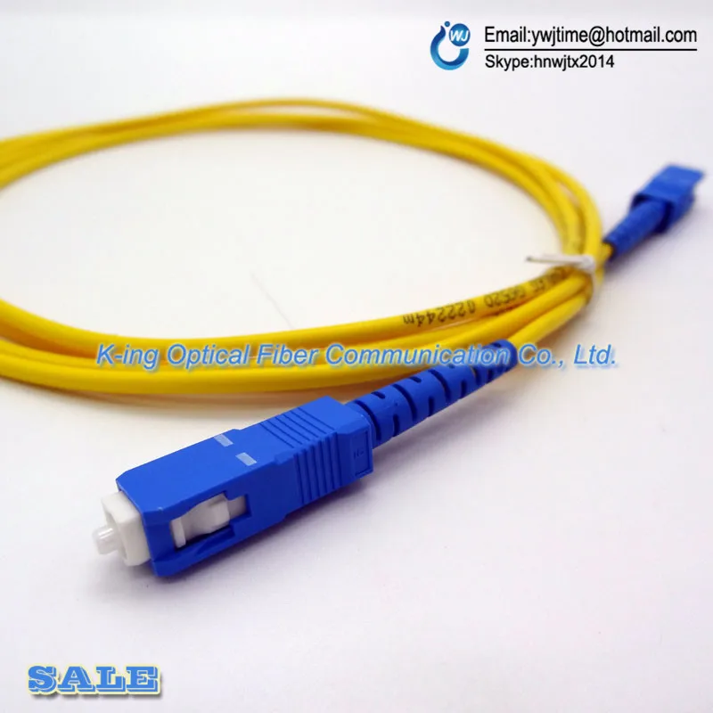 10 шт./лот SC Один многожильный волоконно оптический кабель джемпер 3 м косички