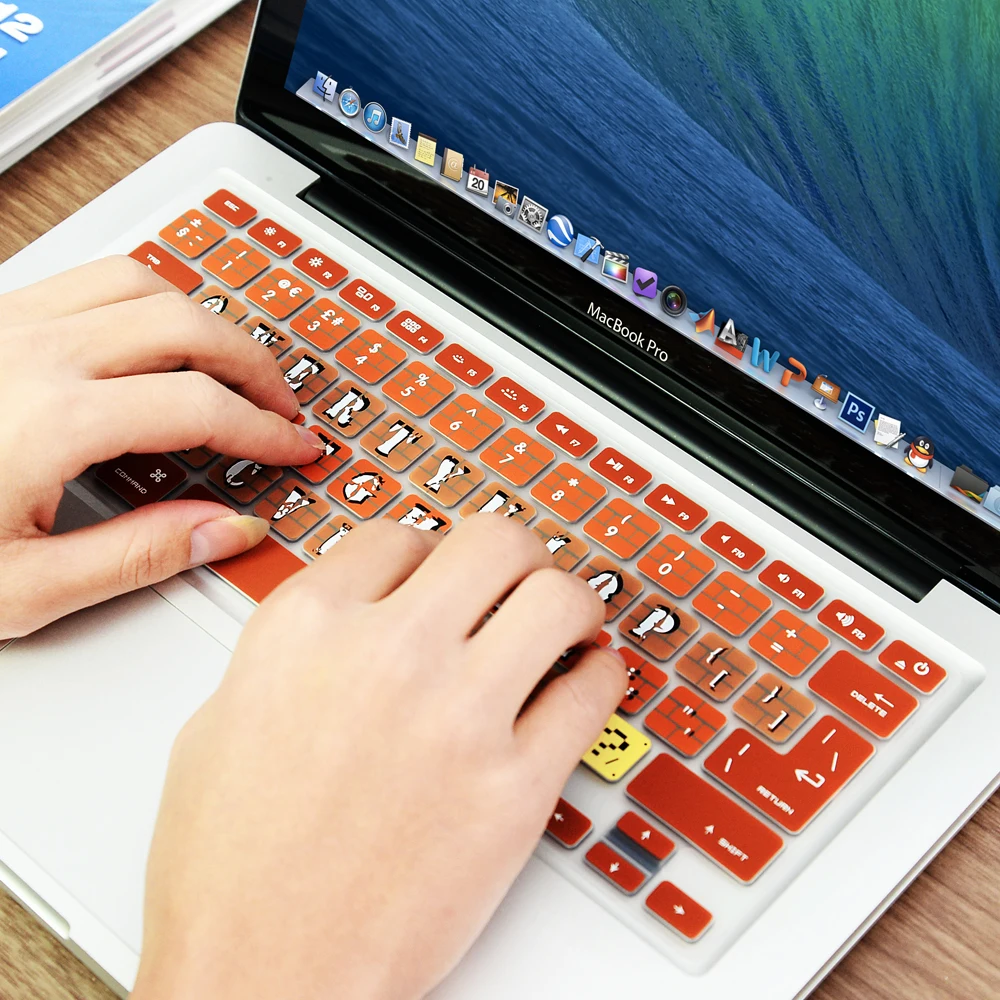 XSKN Preminum Ультратонкий силиконовый чехол для клавиатуры с кирпичной стенкой MacBook Pro