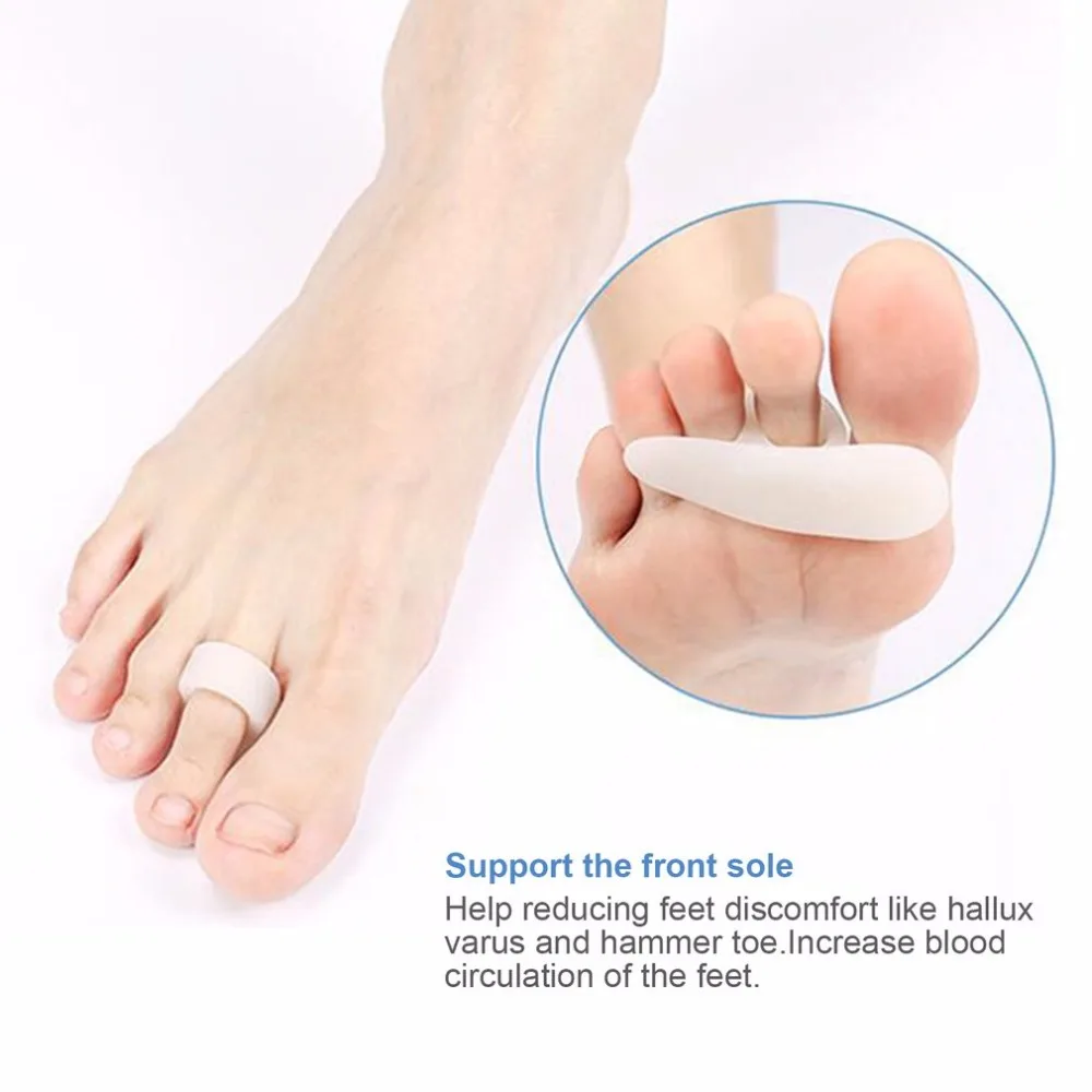 

1 Pair Single Hole Hallux Valgus Foot Pain Relief Professional Silicone Toe Separator Toe Pad Cramp Hammer Toe Orthotics