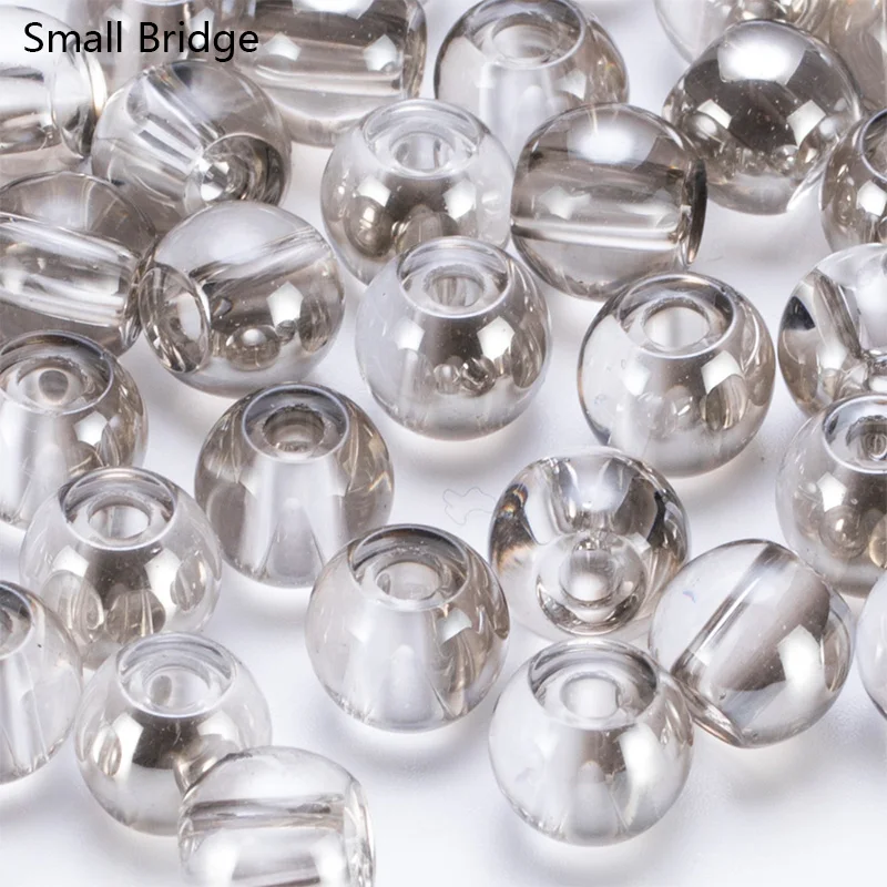 

10mm White Crystal Transparent Beads For Jewelry Making Bracelets Accessories Perles Big Hole Glass Ball beads Y601