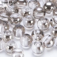 10mm white crystal transparent beads for jewelry making bracelets accessories perles big hole glass ball beads y601