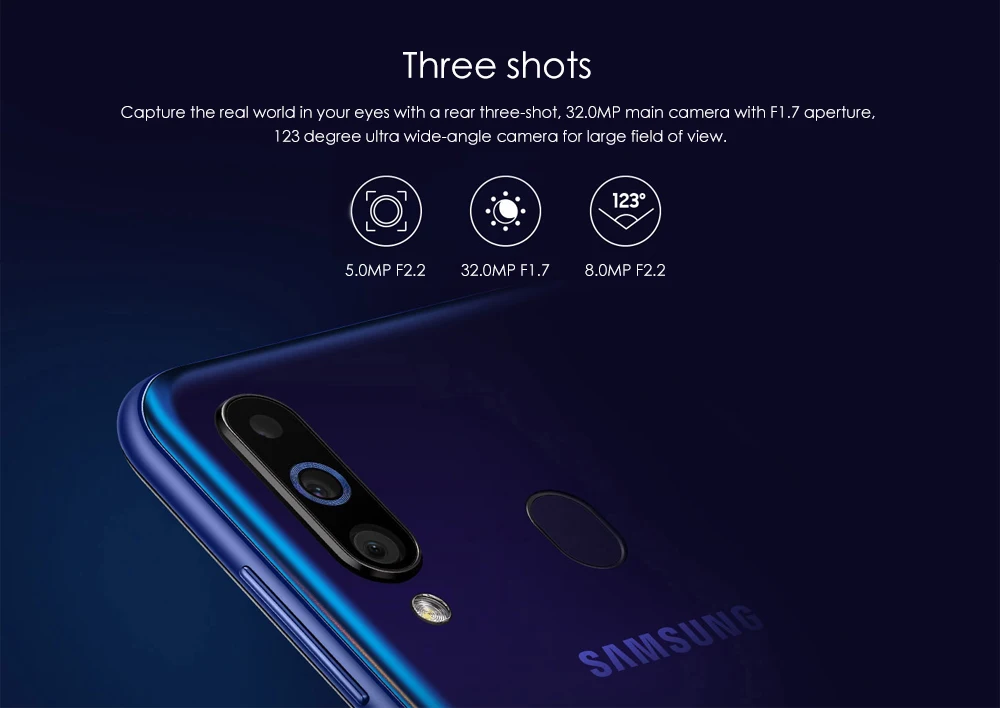 Смартфон samsung Galaxy A60, 4G, Android, 6,3 дюймов, полный экран, Восьмиядерный процессор Snapdragon 675, 6 ГБ, 3500 мАч, 32 Мп, камера, NFC, мобильные телефоны