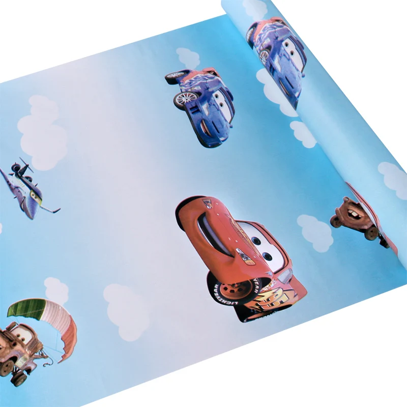 Домашний декор самоклеящиеся виниловые декоративные Мультяшные обои синего