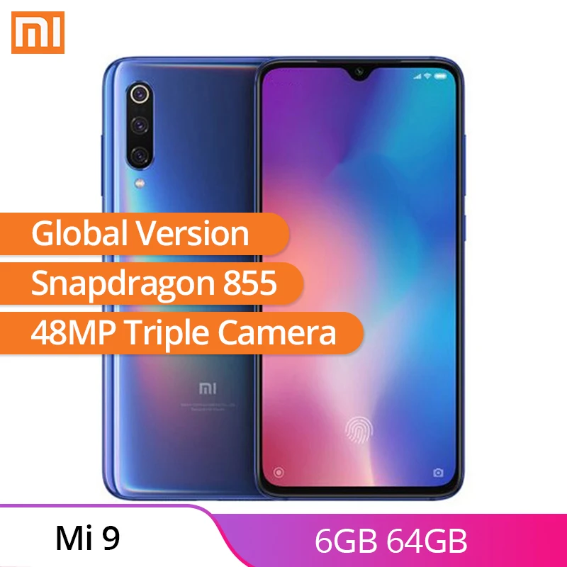 Локальная доставка глобальная версия Xiaomi mi 9 6GB 64GB Восьмиядерный процессор Snapdragon