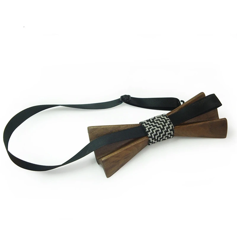 

Creative Handcrafted Men's Wooden Bow Tie Handmade Wood Necktie for Wedding or Daily Wear