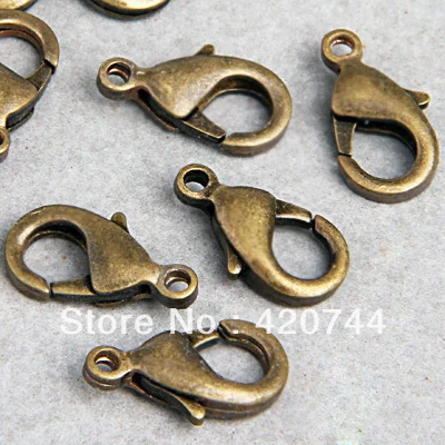100 шт./лот античная бронза латунная металлическая застежка карабин бусины 0 59x0