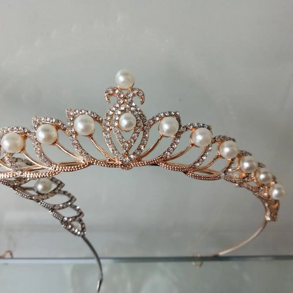 Небольшая тиара с жемчугом креативный головной убор для свадебной вечеринки