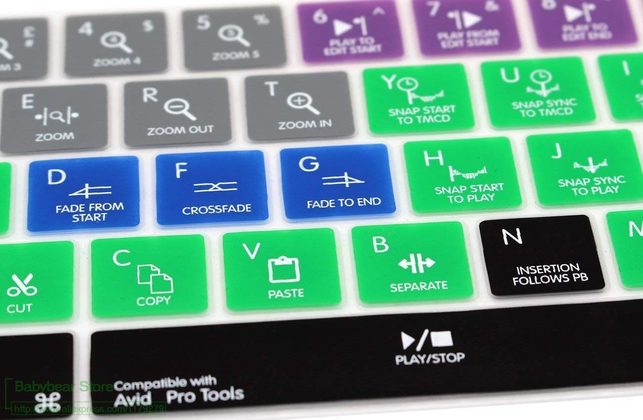 Инструменты Avid Pro горячая клавиша быстрая клавиатура Силиконовая накладка на
