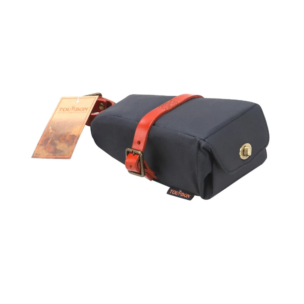 tourbon outdoor vintage bicycle saddle bag bike seat tail pouch phone key case waxed canvas water repellent cycling accessories free global shipping