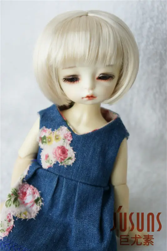 JD244 1/6 1/8 красивые волосы для кукол из синтетического мохера BJD короткие Bobo парик 5 6
