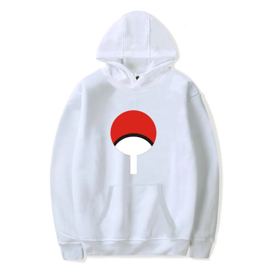 White Аниме Наруто Толстовка Uchiha для мужчин женщин Kid Толстовка Косплей Костюм Наруто - Цвет: White