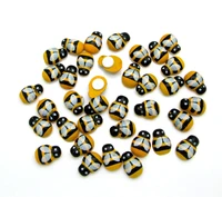 50100pcs bees ladybugs wooden buttons flatback cabochon scrapbooking crafts wood embellishment kawaii decor diy accessories