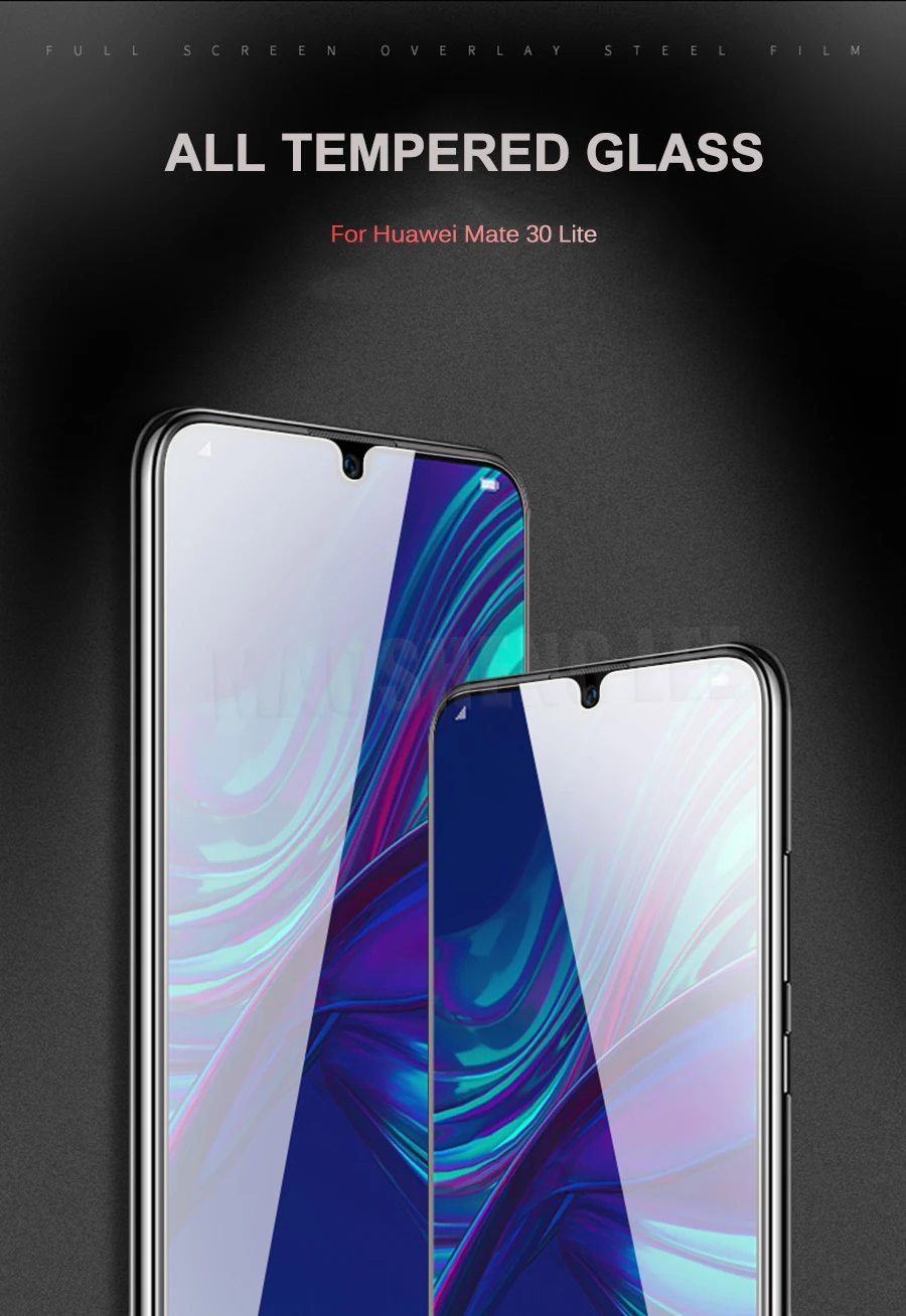 2 шт./партия, закаленное стекло для huawei mate 30 Lite, Защитная пленка для экрана 9 H, защитное стекло Blu-Ray