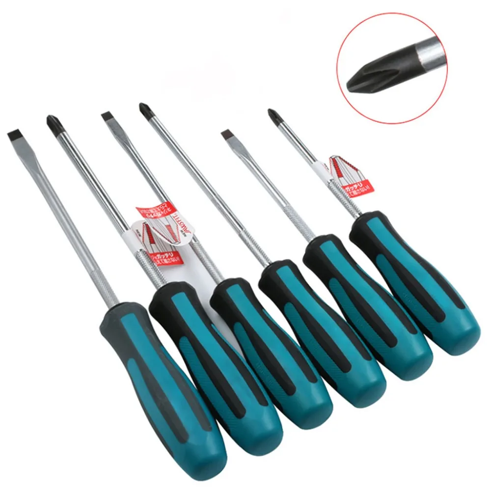 

1Pcs Screwdriver Magnetic Insulated Super Hard Professional Phillips Slotted Screwdriver CR-V Steel