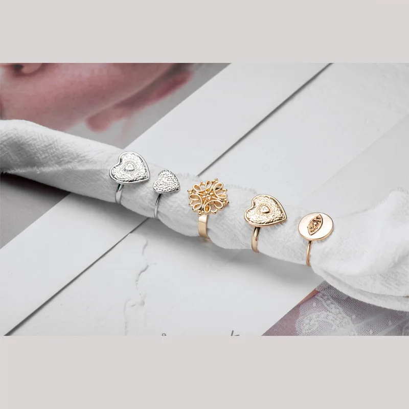 DoreenBeads Горячая индивидуальность простой новый цветок медные кольца горячие