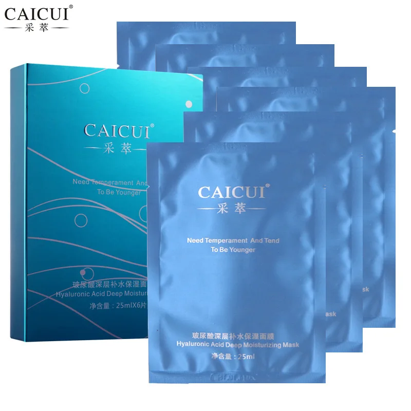 Caicui 6 шт. Гиалуроновая кислота глубоко увлажняющая Уход за кожей лица маска facial