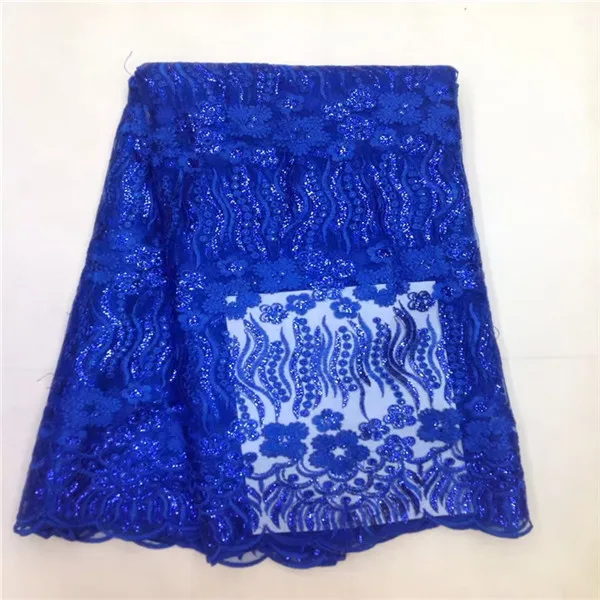 Африканский французский Кружево Ткань с блестками Высокое качество тюль 5 ярдов