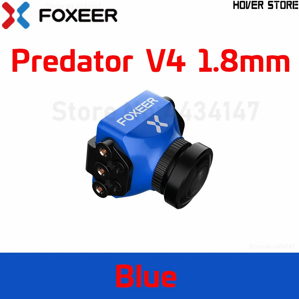 Blue 1.8mm Foxeer Хищник V4 FPV Камера быстроходный беспилотный Радиоуправляемый летательный аппарат мини Камера 16:9/4:3 PAL/NTSC переключаемая мини fpv-камера Супер WDR, osd 4 мс и продолжительности полового акта Upgarded Preda - Цвет: Blue 1.8mm