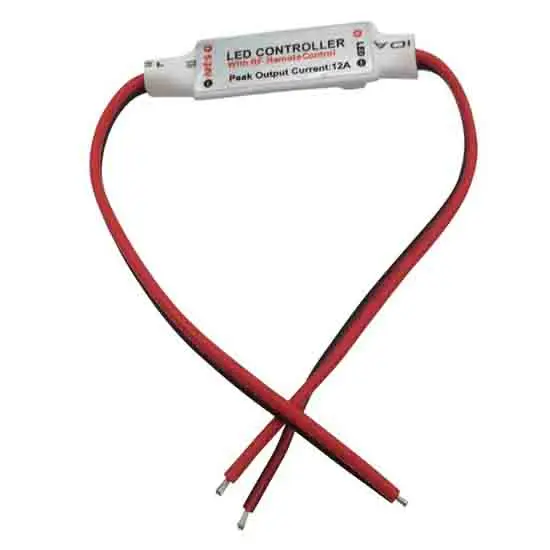 5V-12V-24V DC светодиодные полосы RF беспроводной мини дистанционный Частотный плавный диммер постоянного тока и разъем провода Яркость Регулировка 12 В светодиодный контроллер - Цвет: Wire Connector