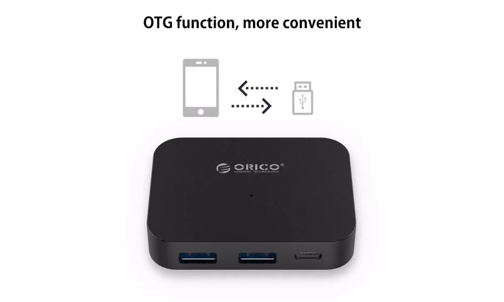 ORICO usb type-C концентратор USB3.1 5 Гбит/с разветвитель адаптер 4 порта Супер скорость для ПК ноутбук приемник компьютер периферийные устройства